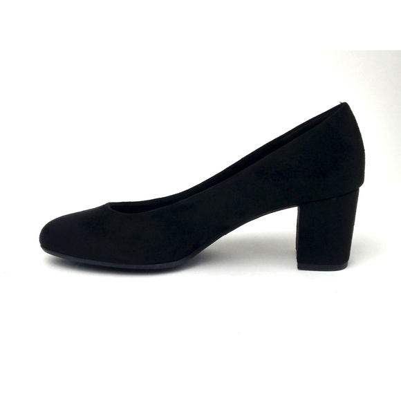 Easy Street Proper Pumps Black Super Suede 8W - Picture 4 of 8